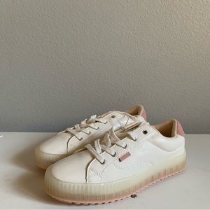Zara Cream w Pink Sneakers Size 36